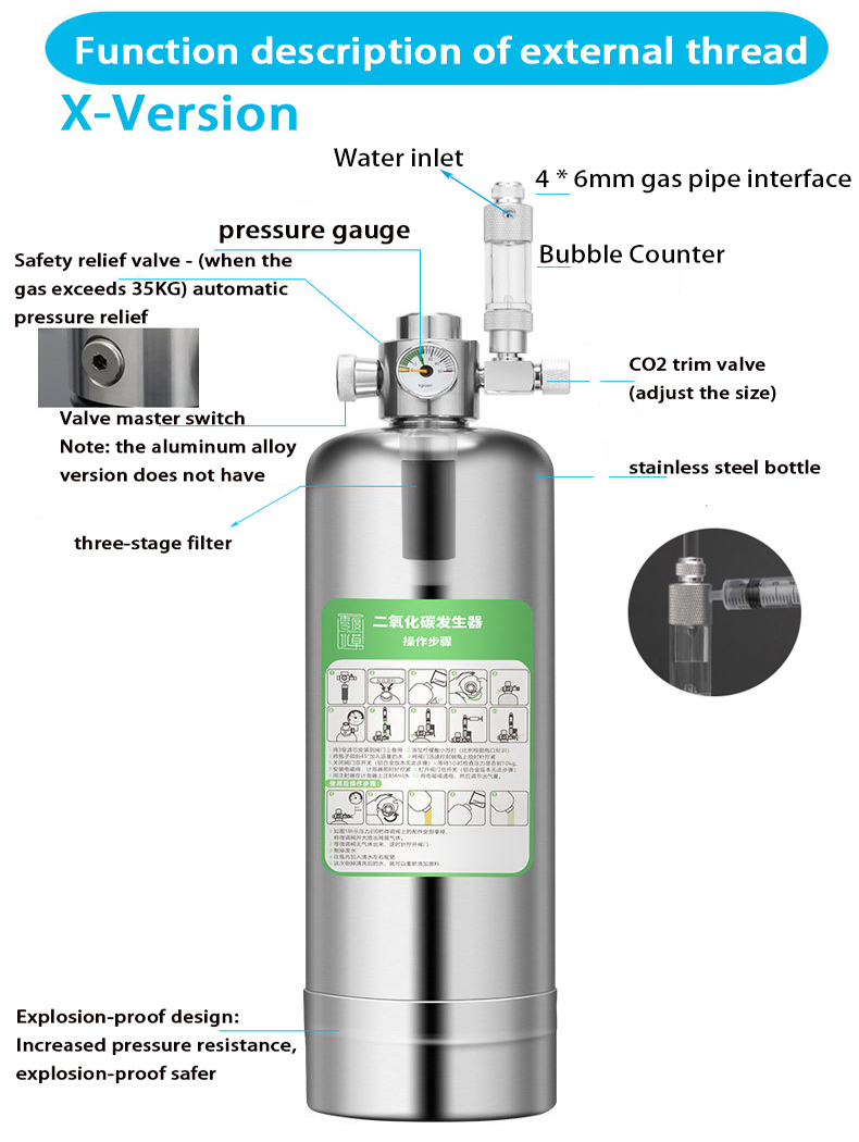 5L Aquarium CO2 Generator CO2  - Aquarium Liquid Carbon 评论和价格